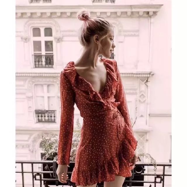 Wrap star feminine girly party cocktail dress brand new Women s Fashion Dresses Sets Evening dresses gowns on Carousell