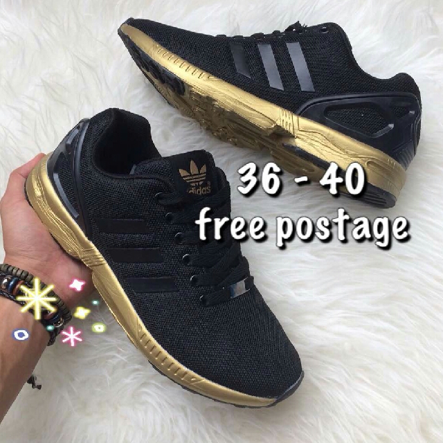 adidas zx flux black gold