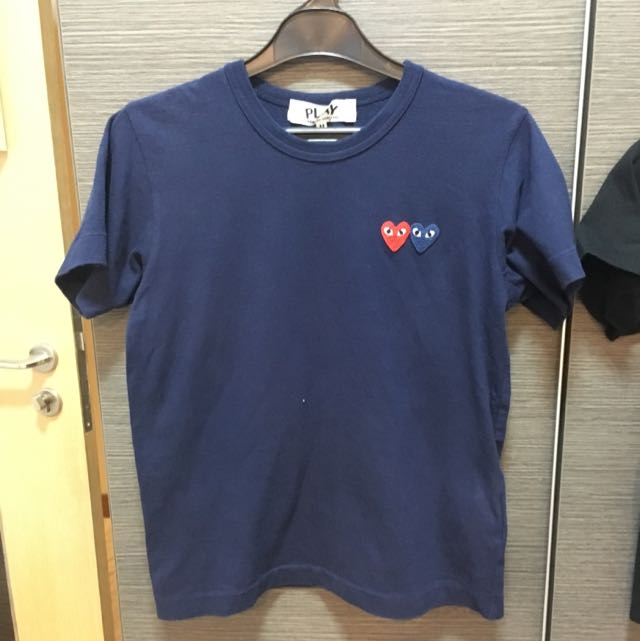 cdg blue t shirt