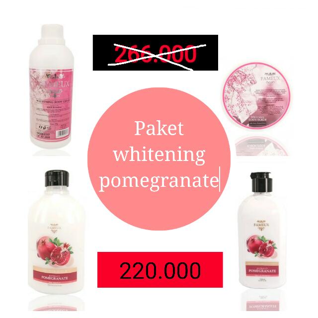 Fameux Whitening Pomegranate Kesehatan Kecantikan Kulit Sabun Tubuh Di Carousell