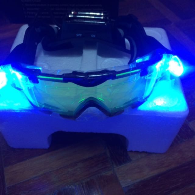 Green Lens Adjustable Elastic Band Night Vision Goggles Glasses