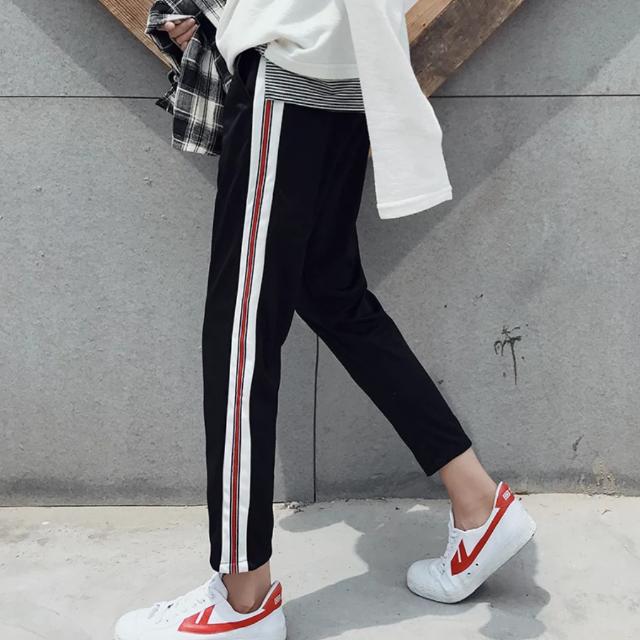 Korean outlet striped pants