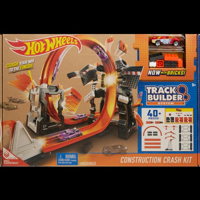 hot wheels track builder construction crash kit
