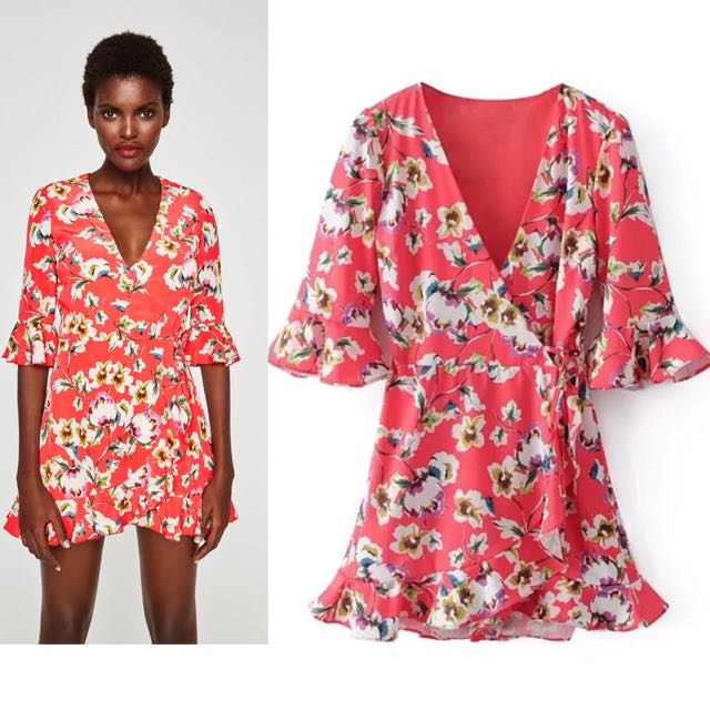 Inspired Zara Floral Print Wrap style 