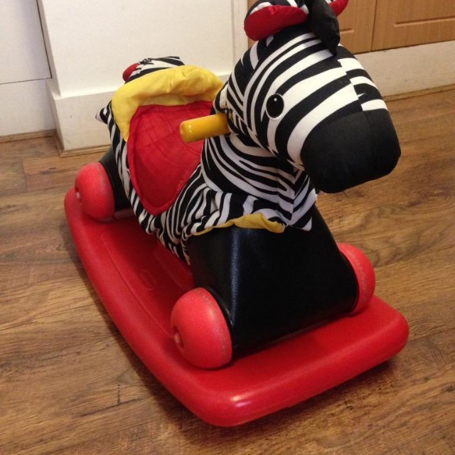 Little tikes zebra ride on top