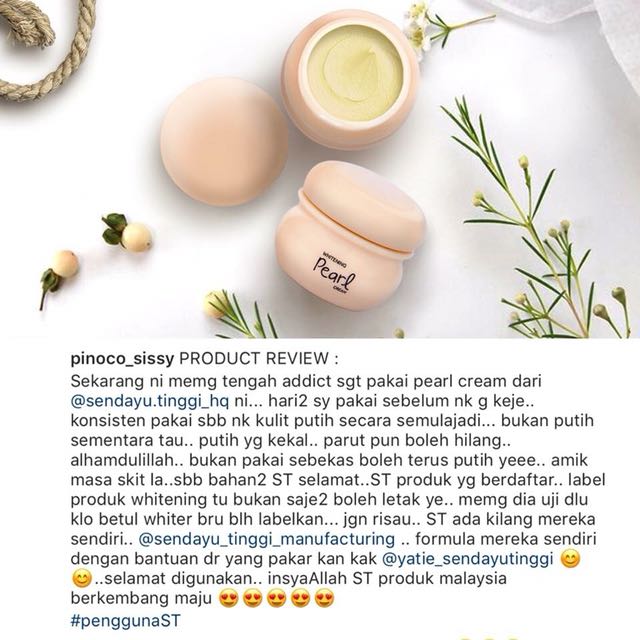 Pearl Cream Sendayu Tinggi Health Beauty Bath Body On Carousell