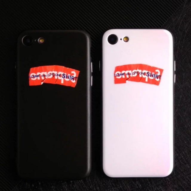 PO Supreme X comme des garcons iPhone 7 6s Plus Full Cover Case