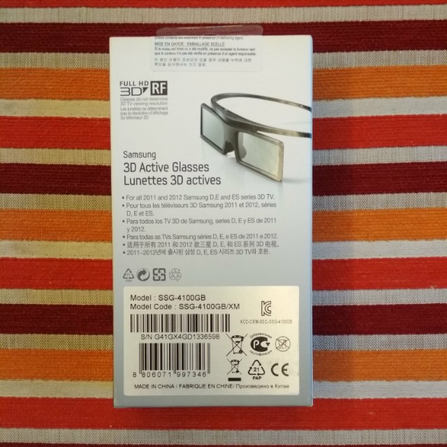Samsung 3D Active Glasses 3D actives, TV & Home Appliances, TV