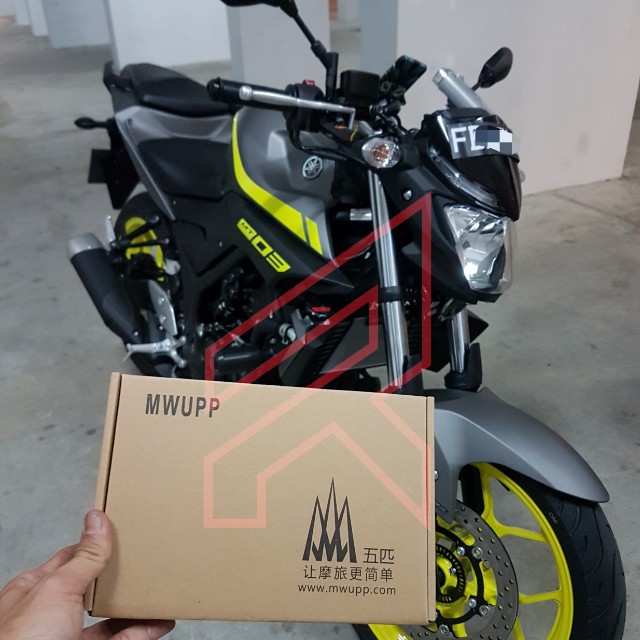 Yamaha Mt 03 2017 2018 Mwupp Xgrip Handphone Holder Handlebar Mount Installation Date 24 9 17 Motorcycles Motorcycle Accessories On Carousell