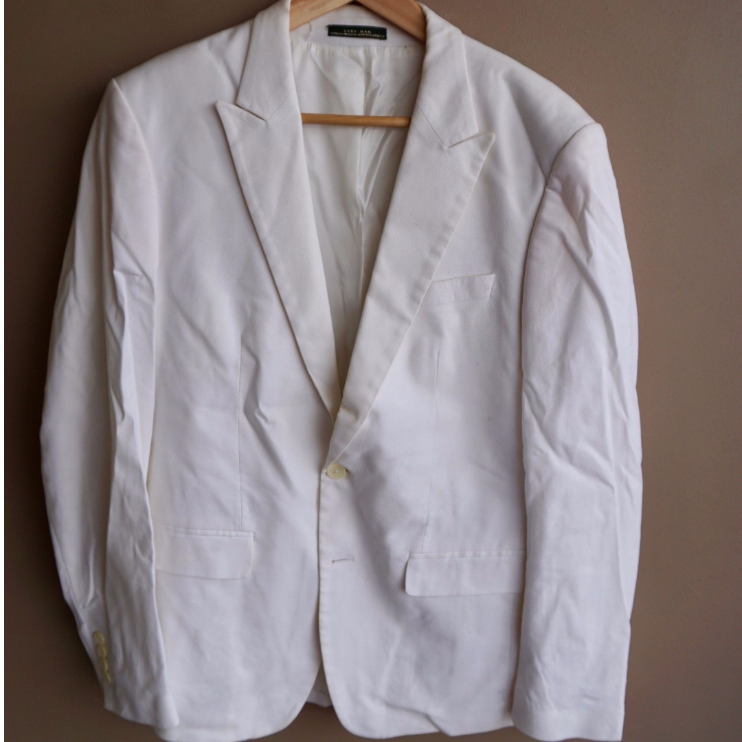 white jacket mens zara