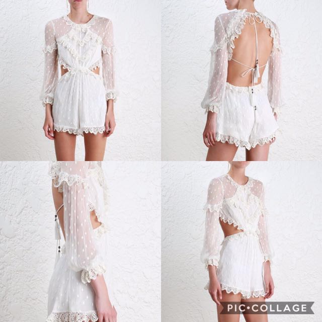 zimmerman white playsuit