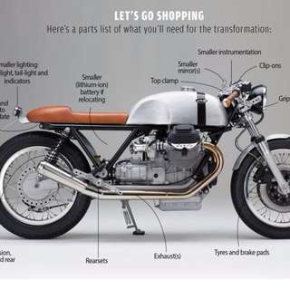 cafe racer custom parts