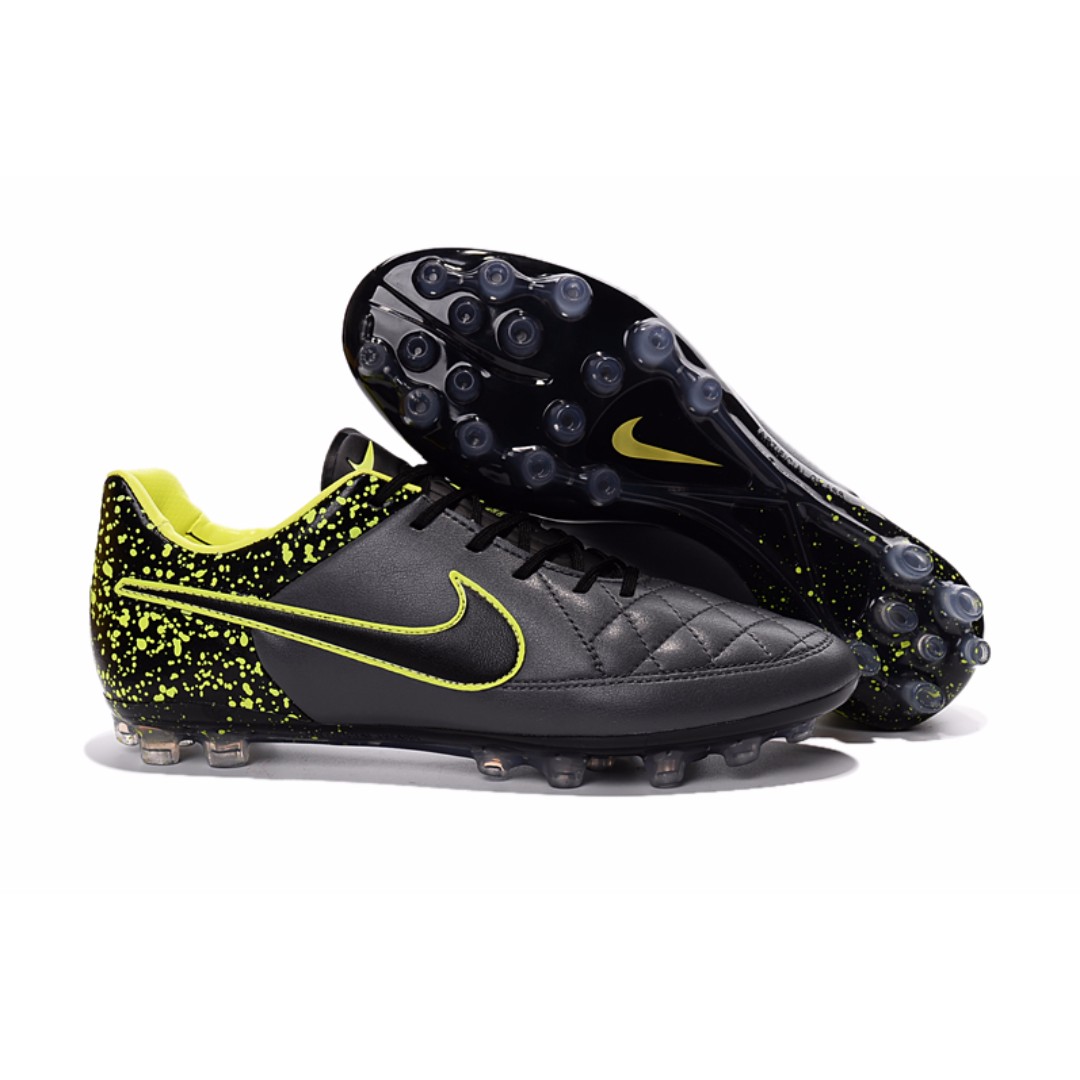 2016 Nike Tiempo Legend Ag-r ACC Cleats Black Volt Mens Shoes, Women's Fashion, Footwear, Sneakers on Carousell