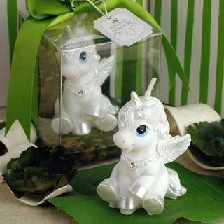 Unicorn candle - White