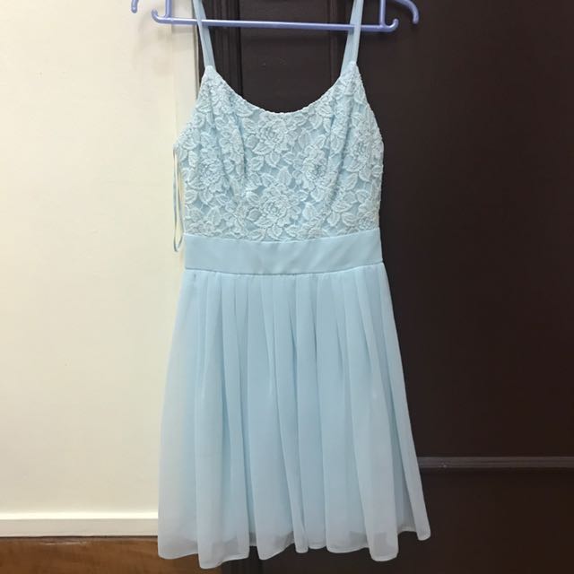 petite baby blue dress