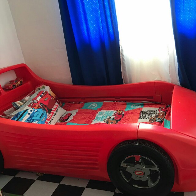 Little tikes red car hot sale bed