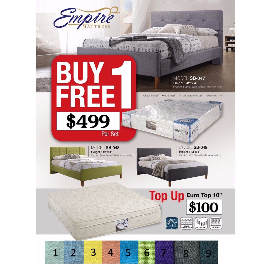 Designer Fabric Bed Frame Free Mattress Promotion Furniture Beds