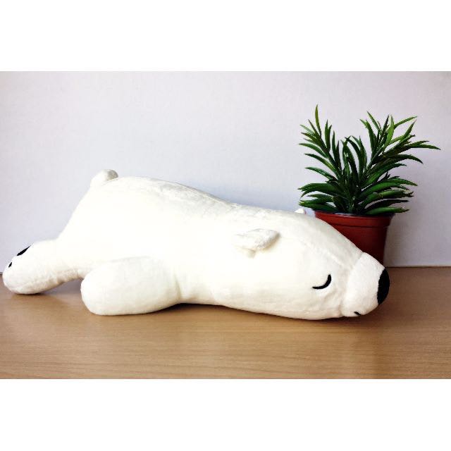 sleeping polar bear plush