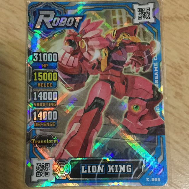 Hero Of Robots Hor Special Edition Silver Card Lion King Toys Games Board Games Cards On Carousell