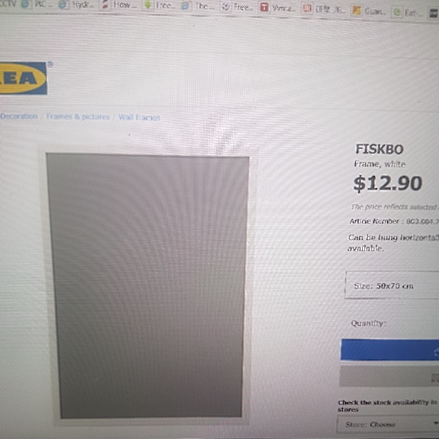 Ikea Fiskbo Frame White 50x70cm Furniture Home Decor On Carousell