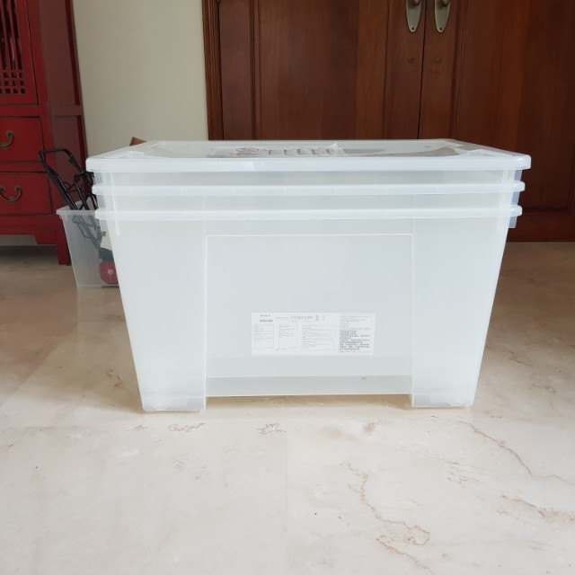 Large Ikea storage boxes with lids, Furniture & Home Living, Home