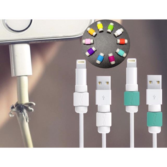 Lightning saver per piece (Category: iPhone 12 Series) located in Mandaluyong City. Submitted by atchcatchph (Listing ID 130007442, Image 1). Description: ✔For All iPhone chargers ✔To Protect your chargers from being broken ✔Colors: Mint green, black, white, hot pink, Light pink.