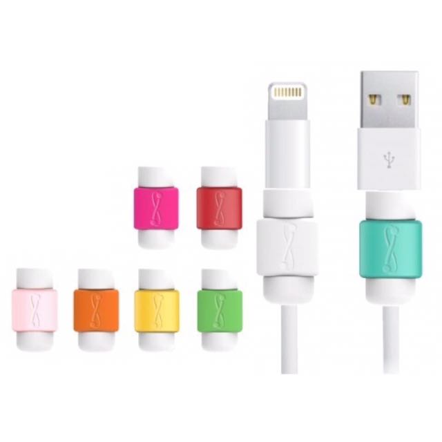 Lightning saver per piece (Category: iPhone 12 Series) located in Mandaluyong City. Submitted by atchcatchph (Listing ID 130007442, Image 2). Description: ✔For All iPhone chargers ✔To Protect your chargers from being broken ✔Colors: Mint green, black, white, hot pink, Light pink.