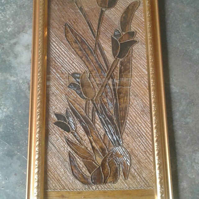 Lukisan Dan Kaligrafi Pelepah Pisang Desain Kerajinan Tangan Karya Seni Di Carousell