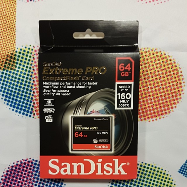 SanDisk Extreme Pro 64 GB 160MB/s compact flash card, Photography on
