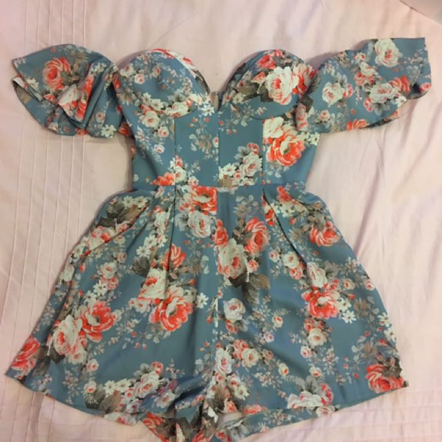 sheike floral playsuit