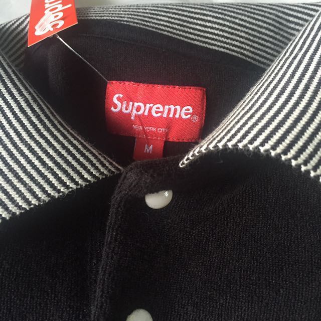 Supreme S/S 17 Black Terry Button Up Shirt, Men's Fashion, Tops & Sets,  Tshirts & Polo Shirts on Carousell