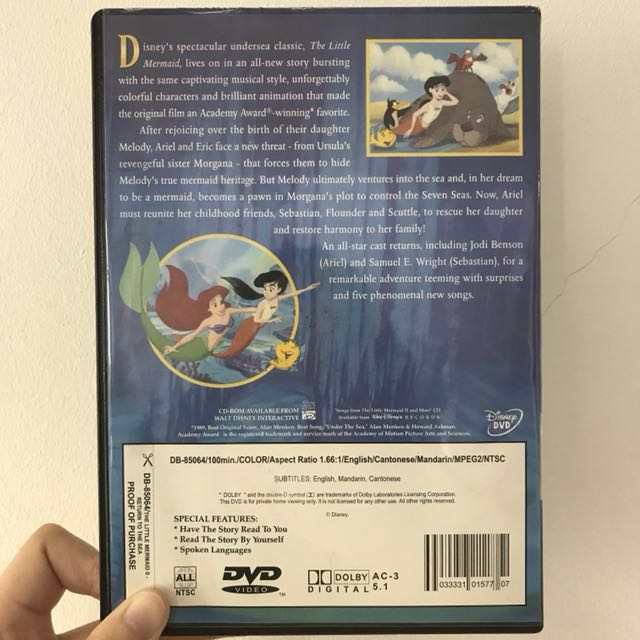 The Little Mermaid II DVD, Hobbies & Toys, Music & Media, CDs & DVDs on ...