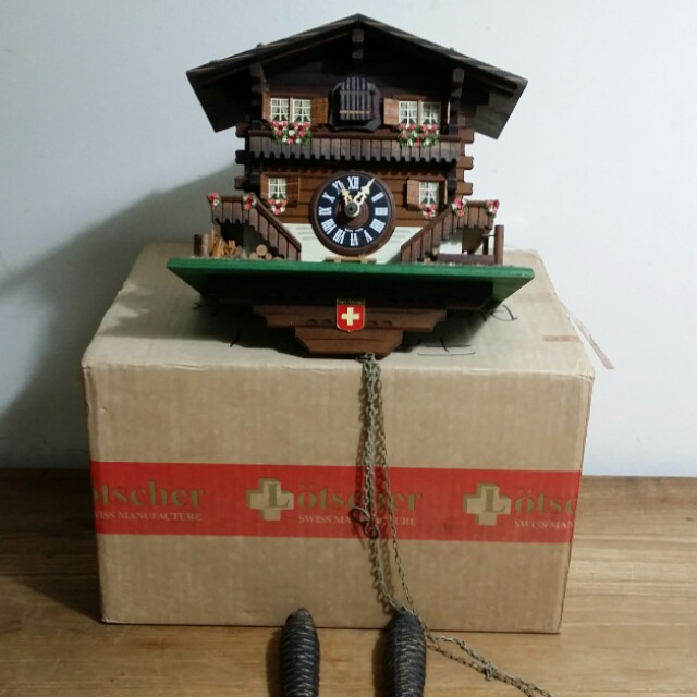 Traditional Swiss Cuckoo Clock from Switzerland, Furniture & Home Living, Home Decor, Clocks on