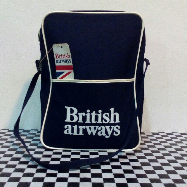 Vintage NOS 80s British Airways Shoulder Bag Made in England, Men's