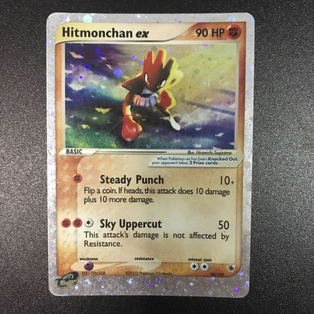 Holo Hitmonchan Ex Pokemon Card 98 109 Toys Games Board Games