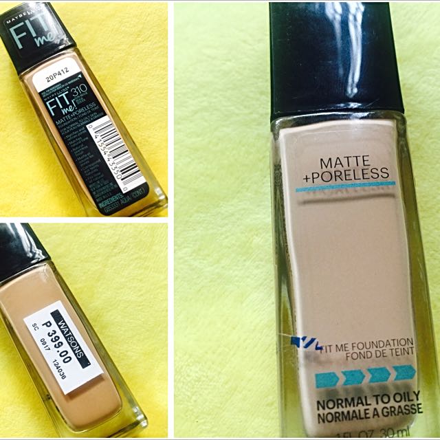 Maybelline Fit Me Matte Poreless, Beauty & Personal Care, Face, Makeup ...