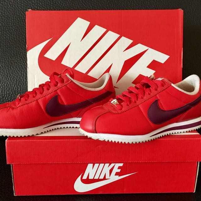 「二手」nike womens wmns cortez nylon 红色 阿甘鞋 二手 us6