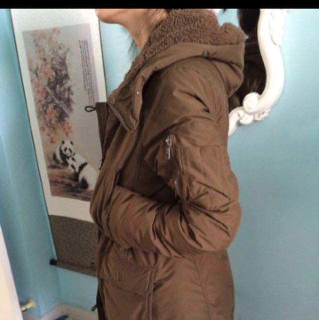 Original Uniqlo Ultra Warm Down Military Coat Women s Fashion
