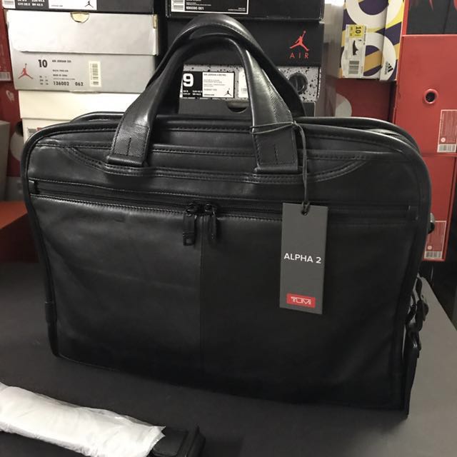 Tumi alpha 2 shop organizer portfolio leather brief