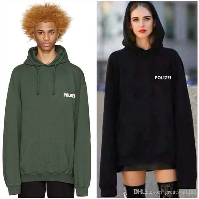 polizei vetements hoodie