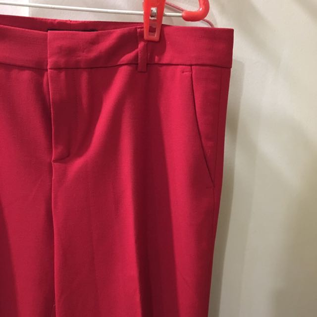 red pants zara