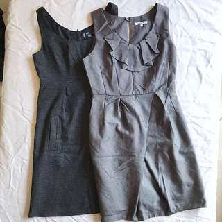 Grey Work Dress x2