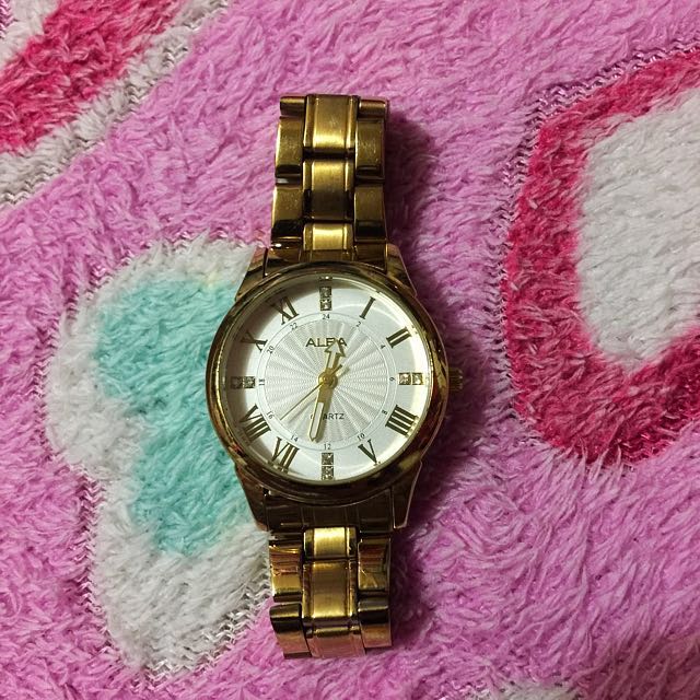 alba watch gold plated price