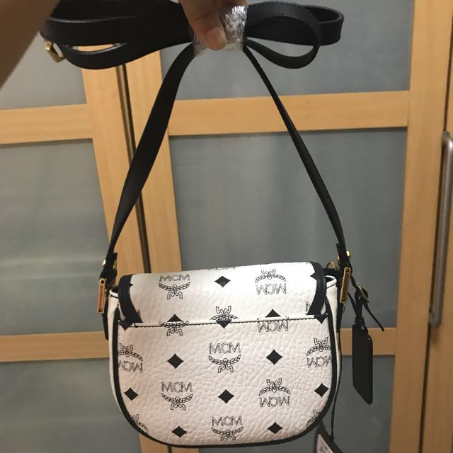 AUTHENTIC BRAND NEW MCM SLING BLACK & WHITE BAG (HERITAGE COLLECTION)