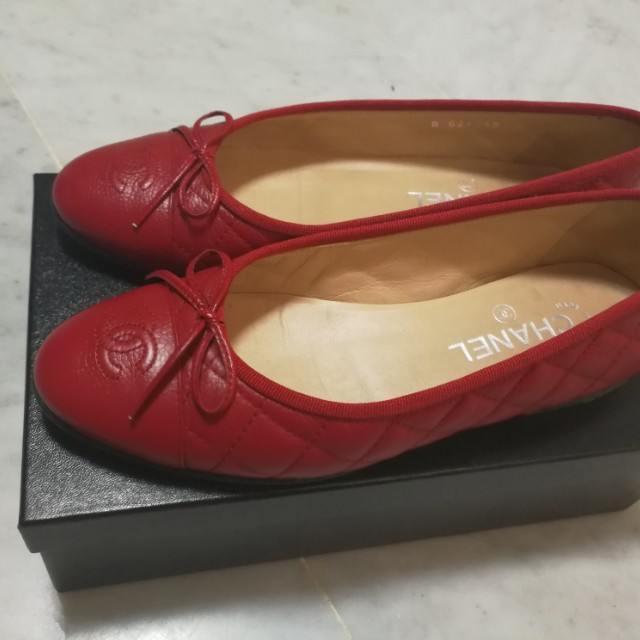 chanel red shoes
