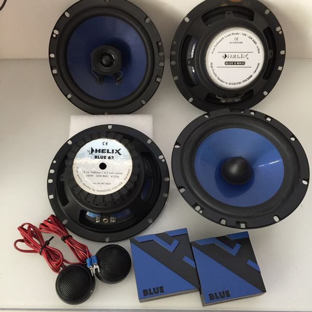 Full Set 4 Door Speaker. HELIX Blue 62 MKll. 6.5" Woofer High Quality
