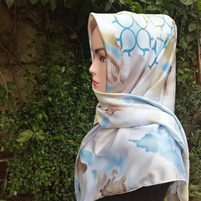 Jilbab Segi Empat Bahan Original Satin Maxmara Lana Olshop Fashion