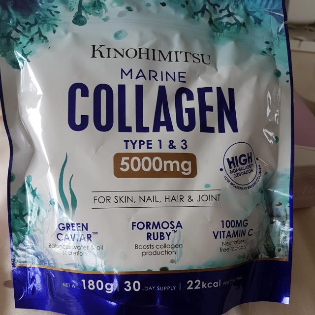 Kinohimitsu Marine Collagen 5000mg, Health & Nutrition, Health ...
