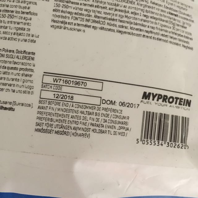 Myprotein Impact Whey Protein Natural Banana Flavour Food Drinks Packaged Snacks On Carousell