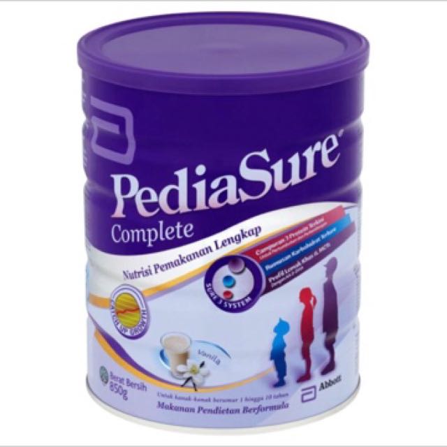 PEDIASURE COMPLETE MILK POWDER 850g x 3 Tins 99 INCLUDING FREE